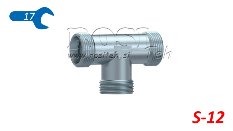ХИДРАВЛИЧЕН ТРОЙНИК S-12 МЪЖКИ M20X1,5