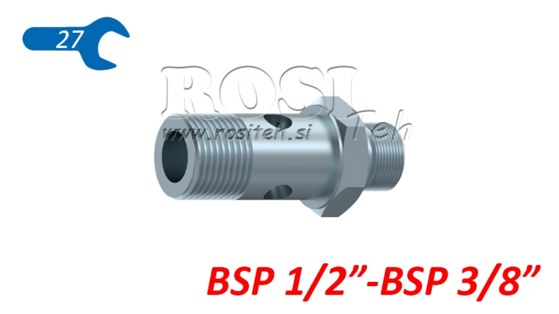 HIDRAVLIČNI VOTLI VIJAK BANJO BSP1/2 S PODALJŠANIM NAVOJEM BSP3/8