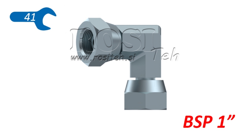 HIDRAVLIČNO KOLENO 90° KRATKO DVOJNA VRTLJIVA MATICA BSP1