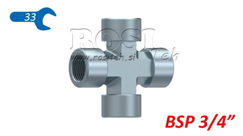HIDRAVLIČNI KRIŽNI PRIKLJUČEK ŽENSKI BSP 3/4