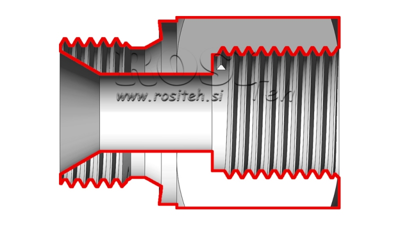 ХИДРАВЛИЧЕН АДАПТЕР МЪЖКИ-ЖЕНСКИ 3/8-16X1,5