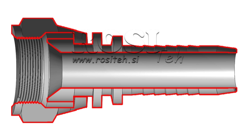 HYDRAULISK ANSLUTNING DKJ JIC74° HON DN25-1 5/8-12
