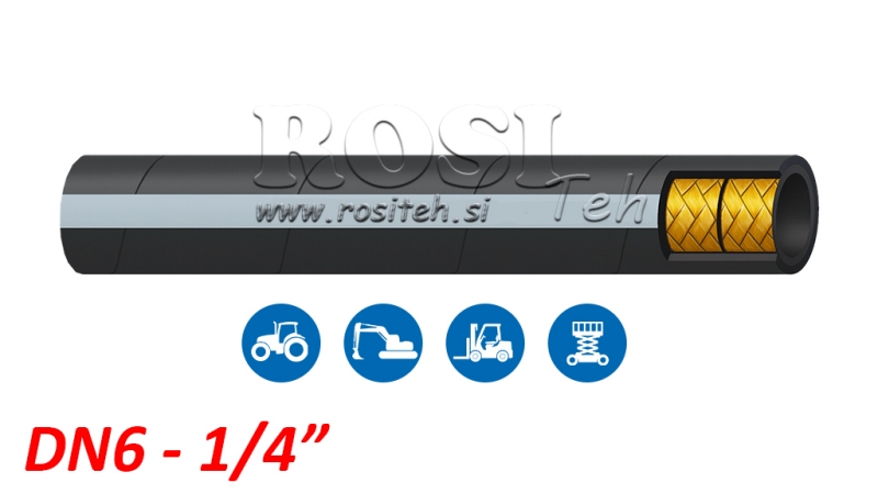 HYDRAULICKÁ HADICE DN6 2SN (1/4) 400BAR