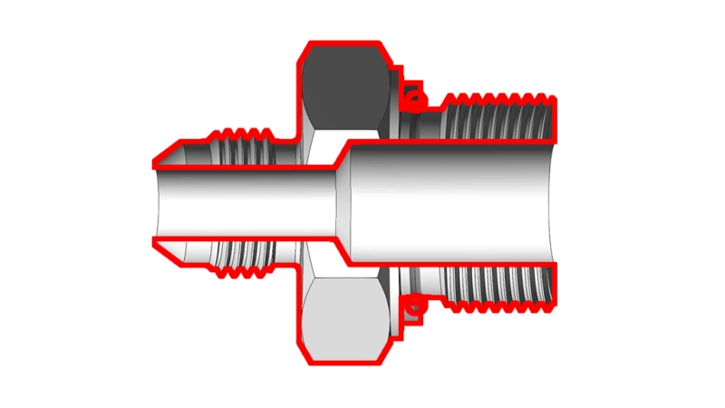 ХИДРАВЛИЧЕН РЕДУКТОР  9/16 JIC74°-1/4 GAS