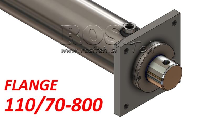 CYLINDER HYDRAULICZNY Z PŁYTĄ MONTAŻOWĄ 110/70-800