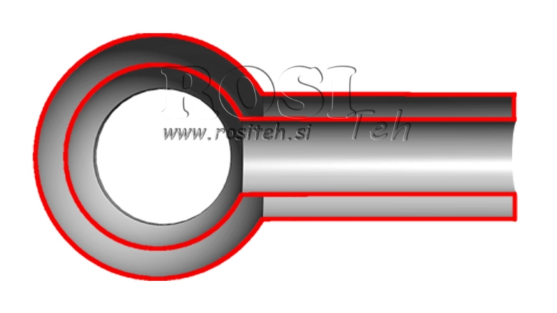 METALOWY WĄŻ BANJO 1/2 45mm