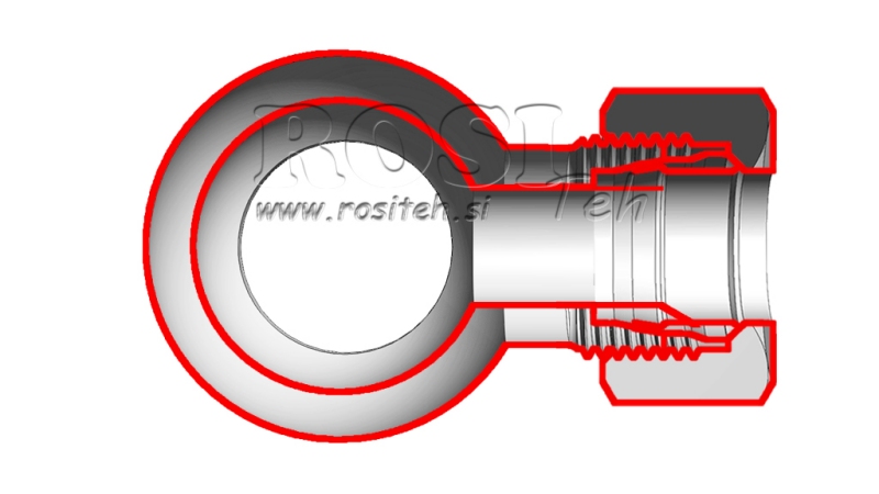 ΜΕΤΑΛΛΙΚΟΣ ΣΩΛΗΝΑΣ BANJO 1/2 ΜΕ ΠΑΞΙΜΑΔΙ