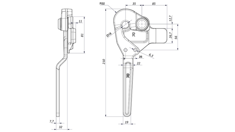 ZÁVER BOČNÍC TIP ROSI-02 PRAVÉ