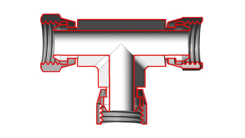 HIDRAVLIČNI T KOM VRTLJIVA MATICA BSP 1/2