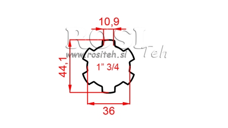 KARDANSKI NASTAVEK 1-3/4 OBOJESTRANSKI (300 mm)