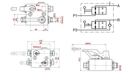ZAWÓR HYDRAULICZNY DO PRZEDNIEJ HYDRAULIKI - ŁADOWARKA C000FTV