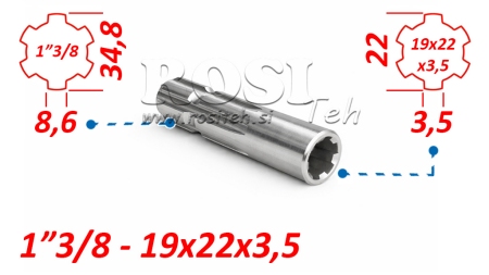 KARDANSKI NASTAVAK 13/8 19x22x3,5 10 ZUBI