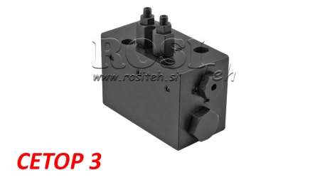 ХИДРАВЛИЧЕН КЛАПАН РОТАРЕН МЕХАНИЧЕН ЗА ТРАНСПОРТЬОР ЗА ГНОЙ CETOP3 4/2 RHA