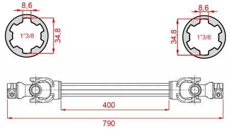 ECO KARDAN 790mm 35-60HP STANDARD