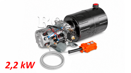 МИНИ ХИДРАВЛИЧЕН POWER-PACK 24V DC - 2.2kW = 2.1cc - 8 литра - еднофазно сглобяване (метал)