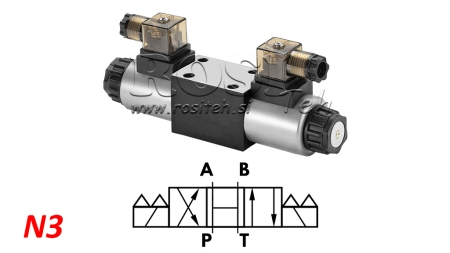 ХИДРАВЛИЧЕН ЕЛЕКТРОМАГНИТЕН КЛАПАН KV-4/3 CETOP 3 12/24/230V N3
