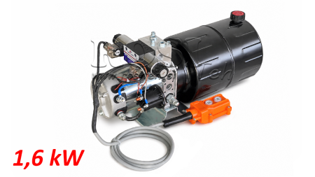 UNITÀ DI POTENZA IDRAULICA MINI 12V DC - 1.6KW = 2.1CC - 8 LIT - UNITÀ A DOPPIO EFFETTO (METALLO)