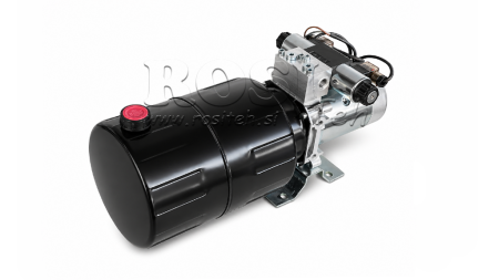 UNITÀ DI POTENZA IDRAULICA MINI 12V DC - 1.6KW = 2.1CC - 8 LIT - UNITÀ A DOPPIO EFFETTO (METALLO)