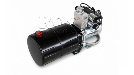 MINI HYDRAULISK POWER-PACK 12V DC - 1.6kW = 2.1cc - 8 lit - 2x bidirektionel enhed (metal)