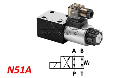 ХИДРАВЛИЧЕН ЕЛЕКТРОМАГНИТЕН КЛАПАН KV-4/2 CETOP 3 12/24/230V N51A