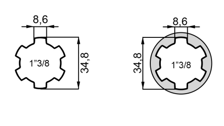 KARDANSKI NASTAVAK 1''3/8 na 1''3/8