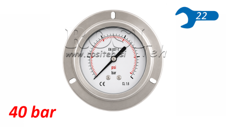 МАНОМЕТЪР DN100 ЗАДЕН 0 - 40 БАР - 1/2