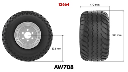 19,0/45-17 ГУМА AW708 (14 PR) С ДЖАНТА 16,00 x 17