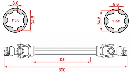 ECO KARDAN 890mm 30-75HP STANDARD