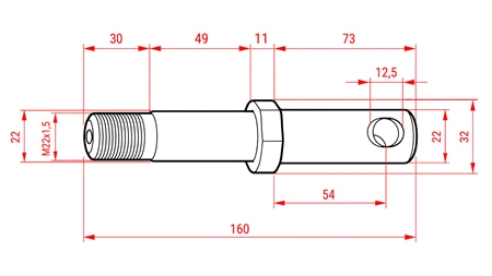 ПИНОВЕ ЗА МОНТАЖ FI22MM РАЗШИРЕНИЕ С РЕЗБА M22X1.5