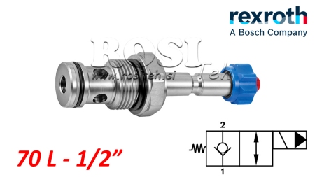 ХИД. ОТВОРЕН ЕЛЕКТРОМАГНИТЕН КОНТРОЛЕР ЗА 2-НАПРАВЛЕН КЛАПАН REXROTH 1/2 70-ЛИТРА