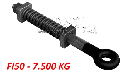 Tlumič otočný tažný hák se pružinou FI50 7 500 kg