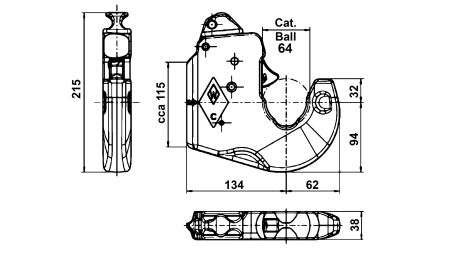 HÁK SPODNÉHO RAMENA PRE TRAKTOR KAT.3 WALTERSCHEID