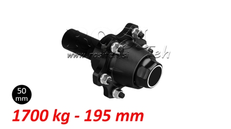 ΗΜΙΑΞΟΝΑΣ ΧΩΡΙΣ ΦΡΕΝΑ - 1700 kg (6 ΒΙΔΕΣ) - 195 mm