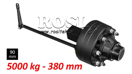 ПОЛУОСКА СЪС СПИРАЧКИ - 5000 kg (8 ВИНТА) - 380 mm