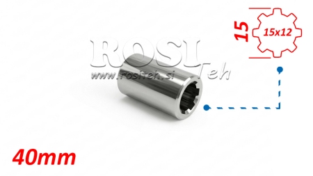 KARDANSKI NASTAVEK PUŠA 15x12 (8 zob) (40 mm)