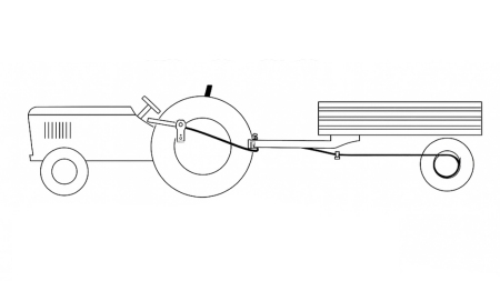 ŤAHANÁ PÁKA RUČNEJ BRZDY PRÍVESU SADA S OCELOVOU DRŽOU 2,3met