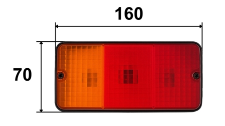 TYLNE PROSTOKĄTNE ŚWIATŁO 3 POZYCJE