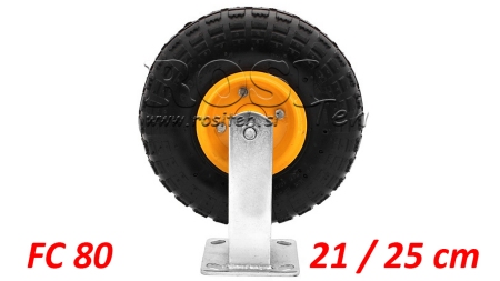 KOŁO PNEUMATYCZNE 21/25cm Z FIXOWANĄ PODSTAWĄ FC80