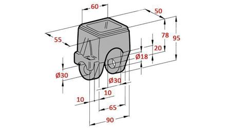 UCHWYT DO WYWRACACZA FI18-22 GÓRNY
