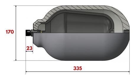 HYDRAULICKÝ AKUMULÁTOR 3,8 LIT - BSP 3/4