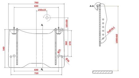 PŁYTA MONTAŻOWA TRAKTORA DO HYDRAULIKI PRZEDNIEJ