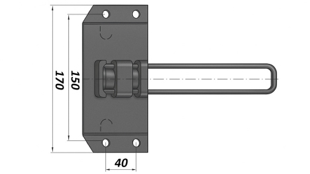 UCHWYT DO METALOWEGO KLINA 1,600 KG