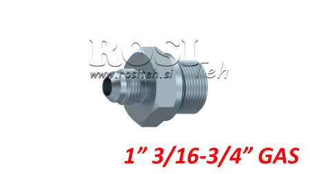REDUKTOR HYDRAULICZNY 1 3/16 JIC74°-3/4 GAZ