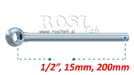 МЕТАЛНА БАНДЖО ТРЪБА 15MM 1/2 200MM