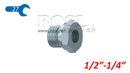 ХИДРАВЛИЧЕН АДАПТЕР МЪЖКИ-ЖЕНСКИ 1/2-1/4