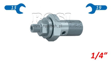 HYDRAULICZNY TŁUMIK PUSTY ŚRUBA 1/4