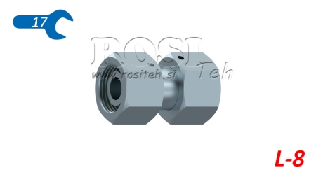 ХИДРАВЛИЧЕН СЪЕДИНИТЕЛ С ДВОЙНА ВЪРТЯЩА ГАЙКА (8L) M14X1,5