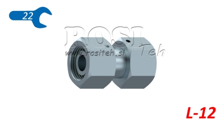 HIDRAVLIČNI DVOVIJAČNIK DVOJNA VRTLJIVA MATICA (12L) M18x1,5