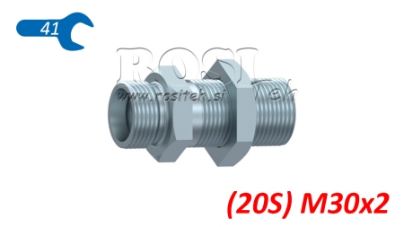 ХИДРАВЛИЧЕН ПРОХОДЕН ДВОЕН СЪЕДИНИТЕЛ (20S) M30X2