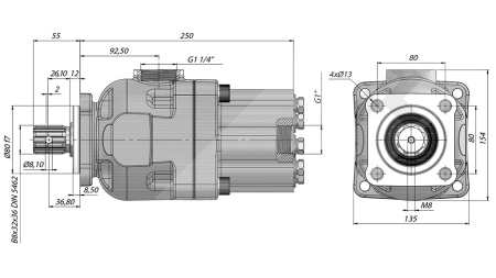 ХИДРАВЛИЧНА ПИСТОННА ПОМПА -60CC - 270 BAR